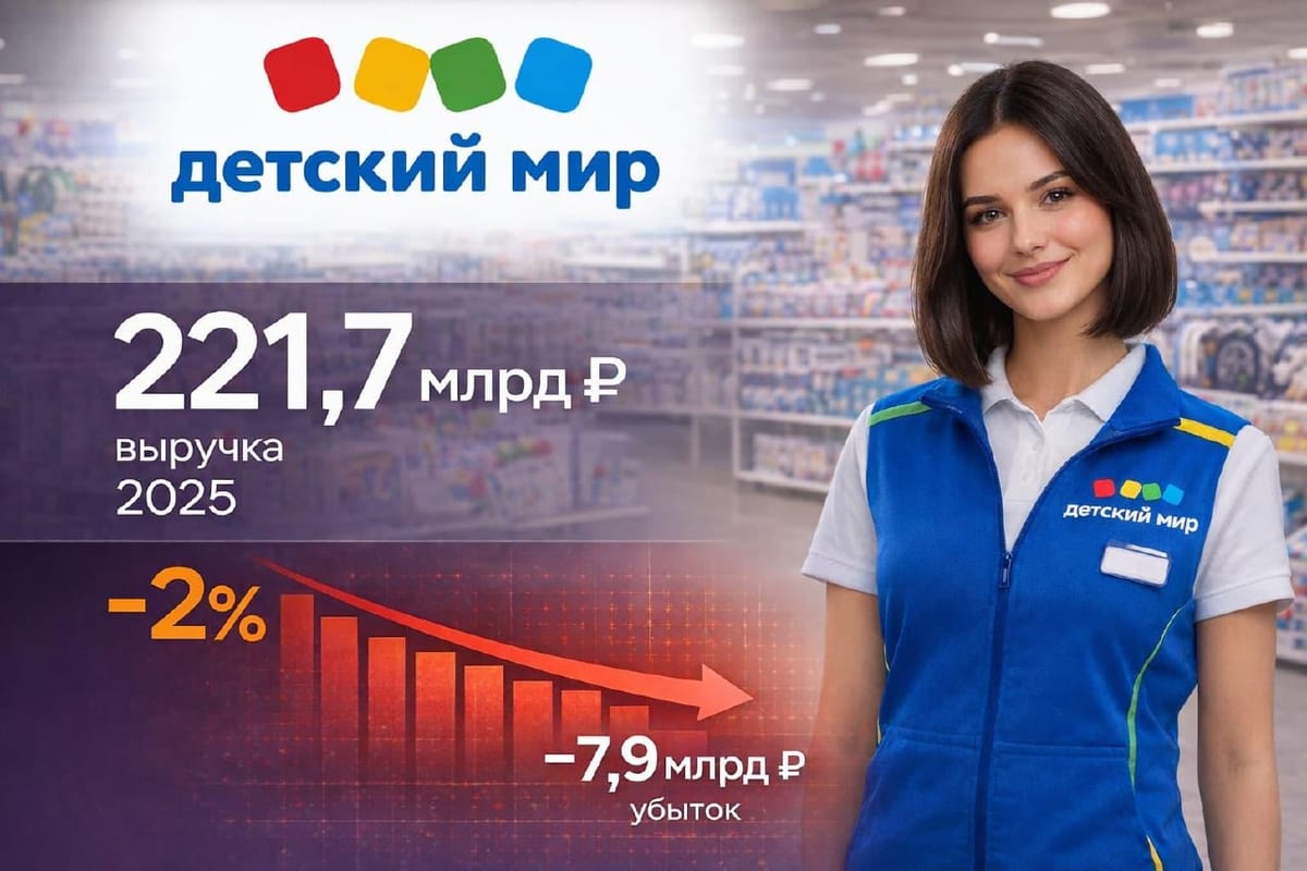 Детский мир закрыл 2025 год с убытком 7,9 млрд рублей
