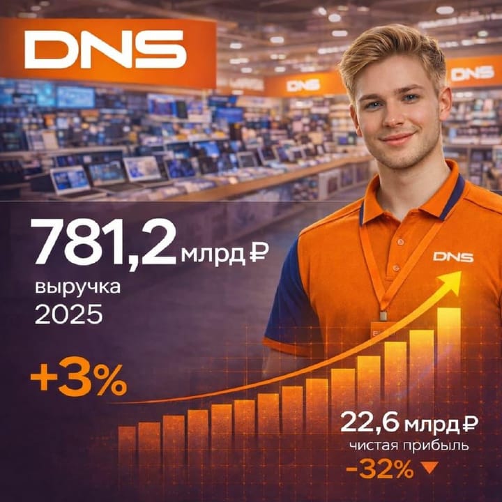 DNS закрыла 2025 год с выручкой 781 млрд рублей